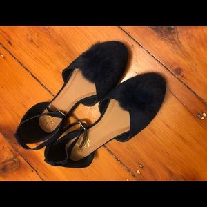 Navy blue flats